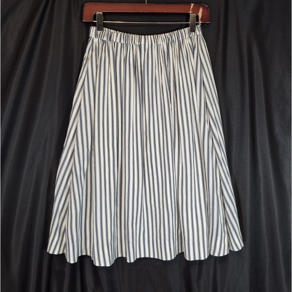 Reformation Womens Cream Navy Stripe Naya Skirt US 4 - Picture 5 of 6
